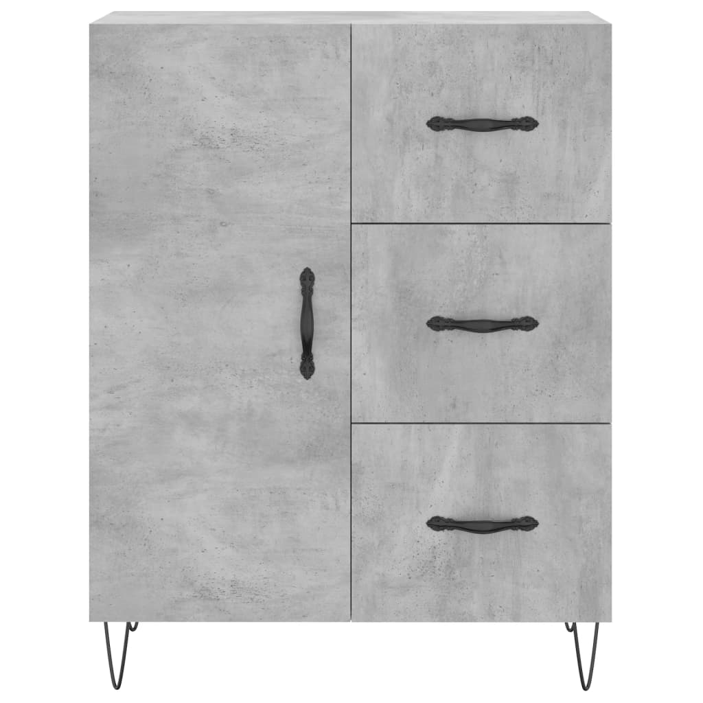 Betonszürke szerelt fa magasszekrény 69,5 x 34 x 180 cm 8