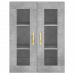 Betonszürke szerelt fa magasszekrény 69,5 x 34 x 180 cm 6