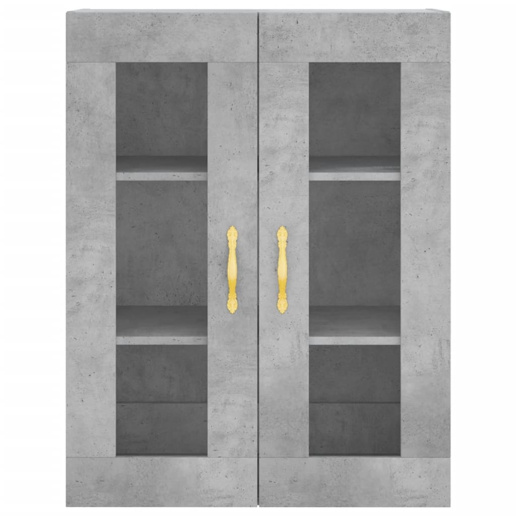 Betonszürke szerelt fa magasszekrény 69,5 x 34 x 180 cm 6