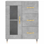 Betonszürke szerelt fa magasszekrény 69,5 x 34 x 180 cm 8