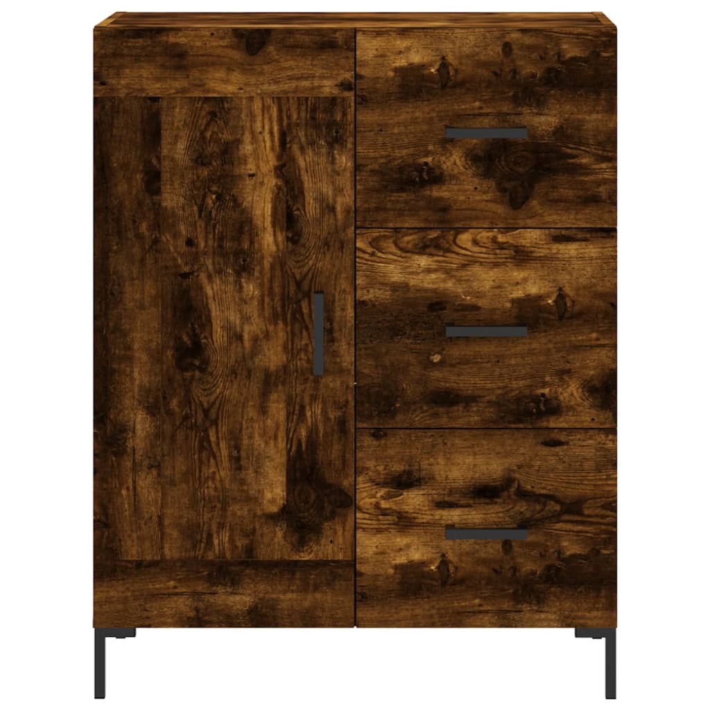 Füstös tölgy színű szerelt fa magasszekrény 69,5 x 34 x 180 cm 8