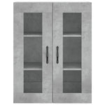 Betonszürke szerelt fa magasszekrény 69,5 x 34 x 180 cm 6