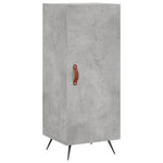 Betonszürke szerelt fa magasszekrény 34,5x34x180 cm 7