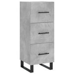 Betonszürke szerelt fa magasszekrény 34,5x34x180 cm 5