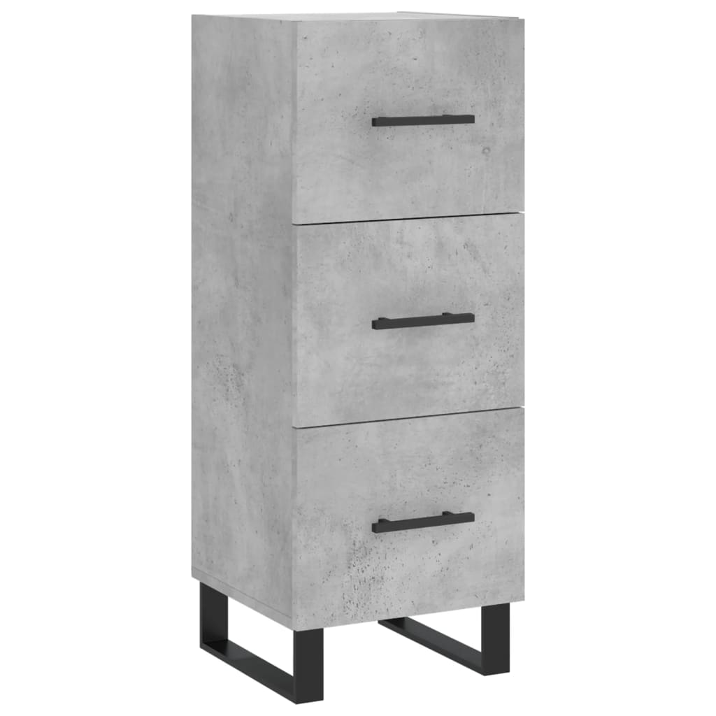Betonszürke szerelt fa magasszekrény 34,5x34x180 cm 5