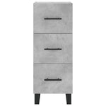 Betonszürke szerelt fa magasszekrény 34,5x34x180 cm 6