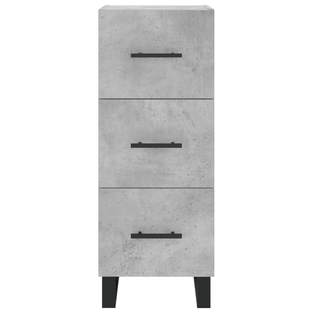 Betonszürke szerelt fa magasszekrény 34,5x34x180 cm 6