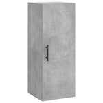 Betonszürke szerelt fa magasszekrény 34,5x34x180 cm 7