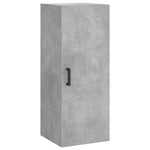Betonszürke szerelt fa magasszekrény 34,5x34x180 cm 5