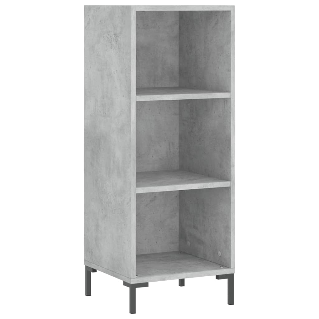 Betonszürke szerelt fa magasszekrény 34,5x34x180 cm 7