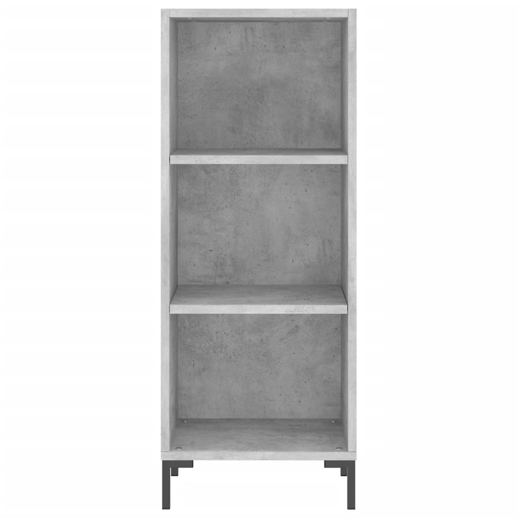 Betonszürke szerelt fa magasszekrény 34,5x34x180 cm 8