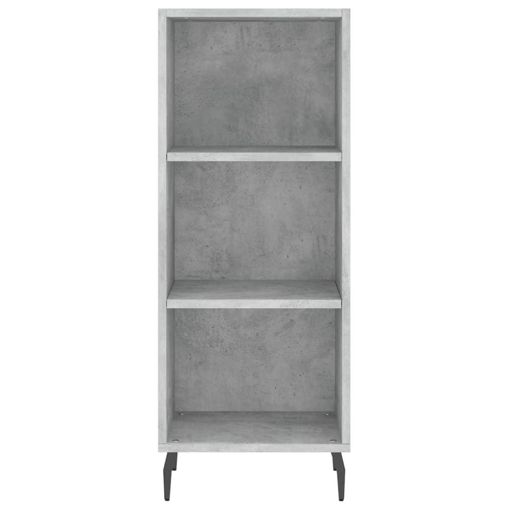 Betonszürke szerelt fa magasszekrény 34,5x34x180 cm 8