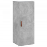 Betonszürke szerelt fa magasszekrény 34,5x34x180 cm 5