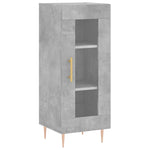 Betonszürke szerelt fa magasszekrény 34,5x34x180 cm 5