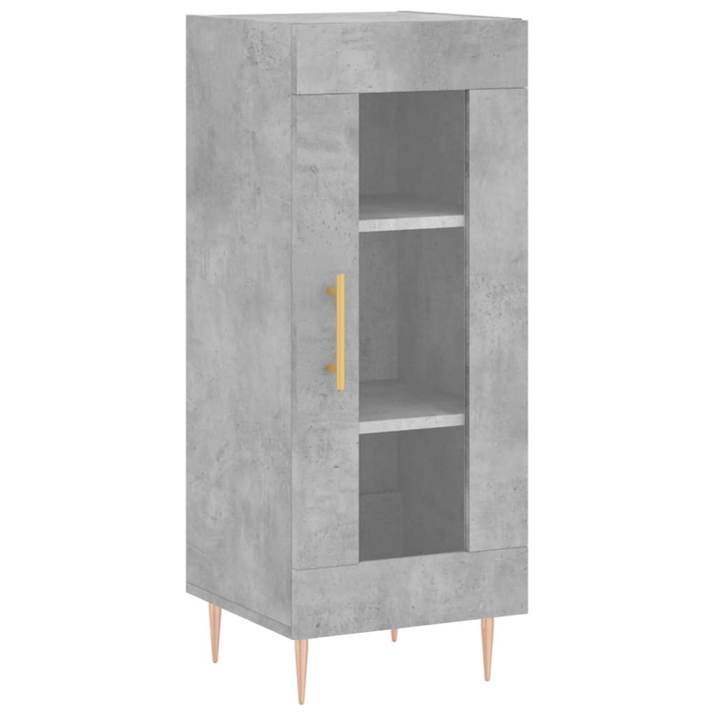 Betonszürke szerelt fa magasszekrény 34,5x34x180 cm 5