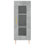 Betonszürke szerelt fa magasszekrény 34,5x34x180 cm 6