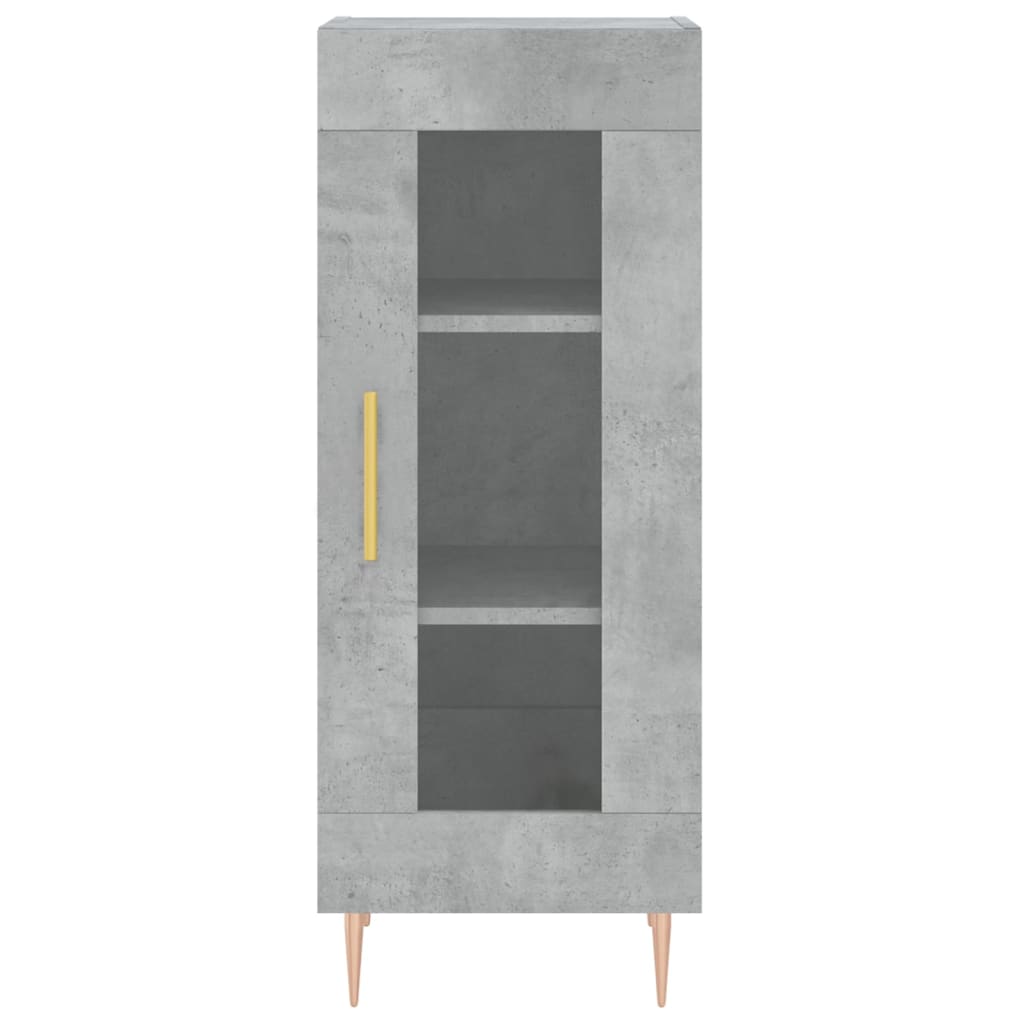 Betonszürke szerelt fa magasszekrény 34,5x34x180 cm 6