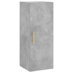 Betonszürke szerelt fa magasszekrény 34,5x34x180 cm 7