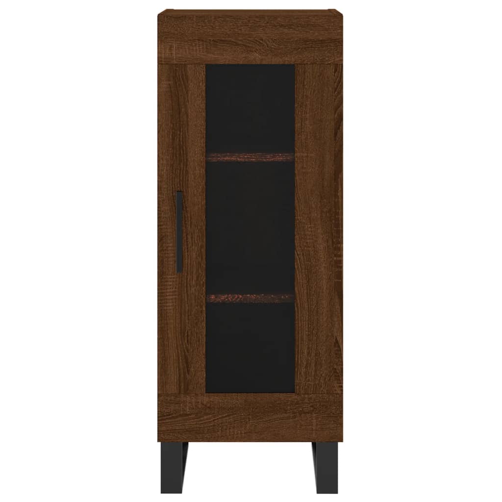 Barna tölgy színű szerelt fa magasszekrény 34,5x34x180 cm 5