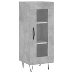 Betonszürke szerelt fa magasszekrény 34,5x34x180 cm 5