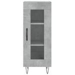 Betonszürke szerelt fa magasszekrény 34,5x34x180 cm 6