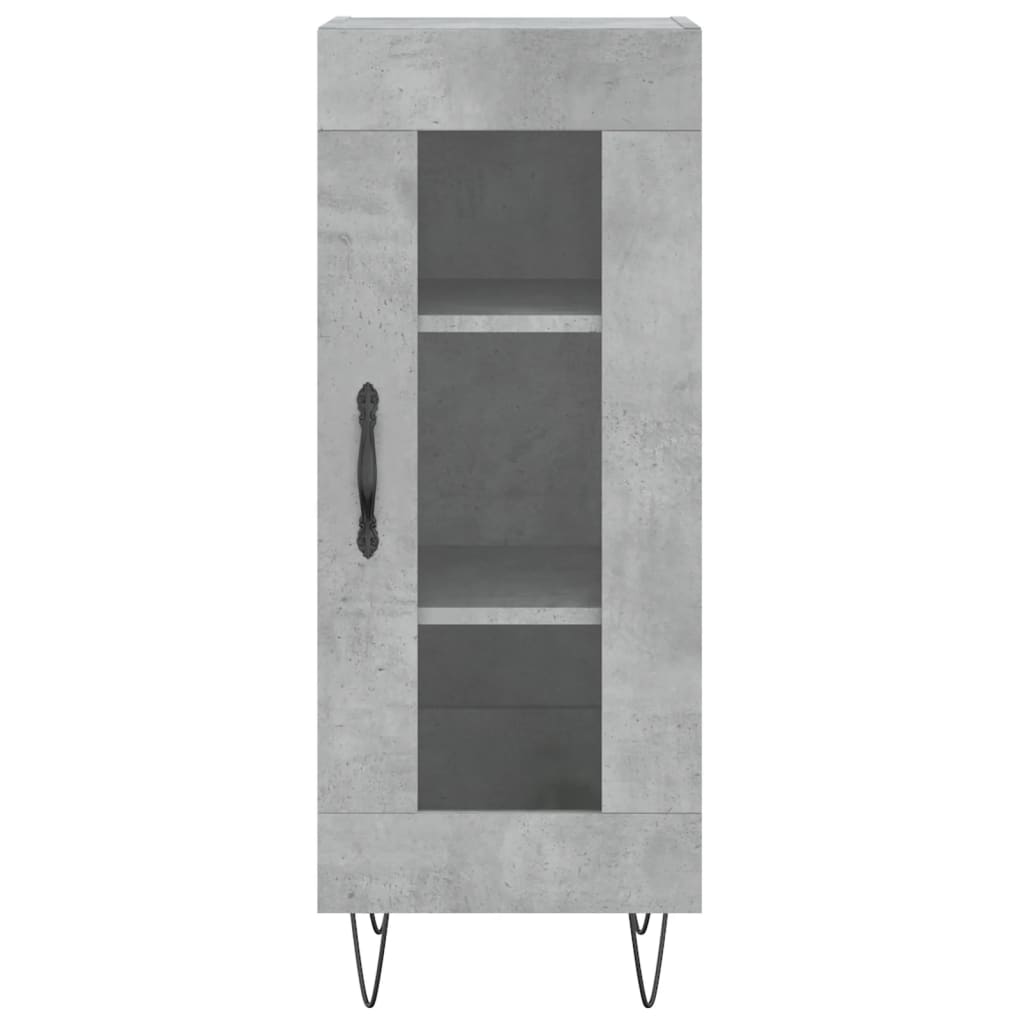 Betonszürke szerelt fa magasszekrény 34,5x34x180 cm 6