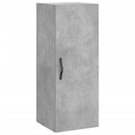 Betonszürke szerelt fa magasszekrény 34,5x34x180 cm 7