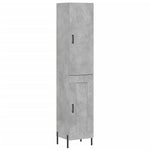 Betonszürke szerelt fa magasszekrény 34,5x34x180 cm 2
