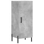 Betonszürke szerelt fa magasszekrény 34,5x34x180 cm 5