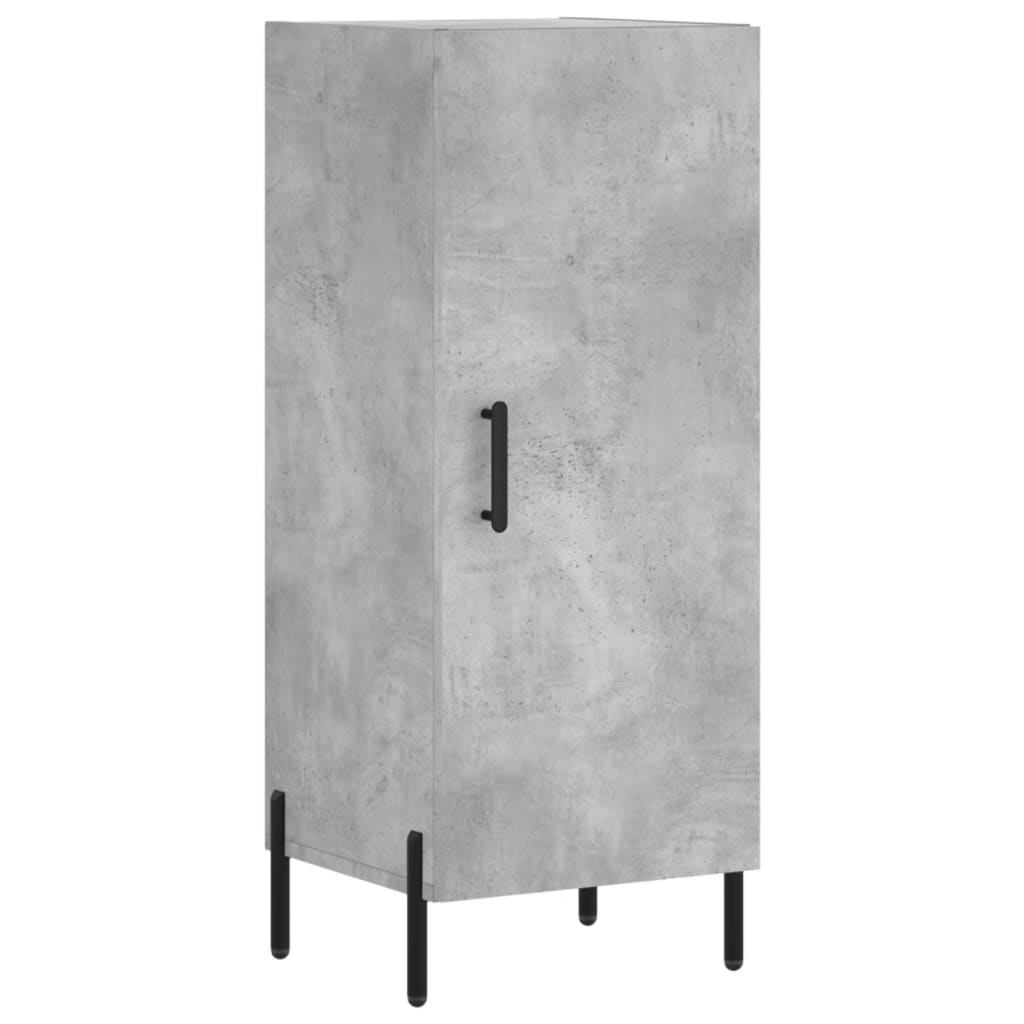Betonszürke szerelt fa magasszekrény 34,5x34x180 cm 5