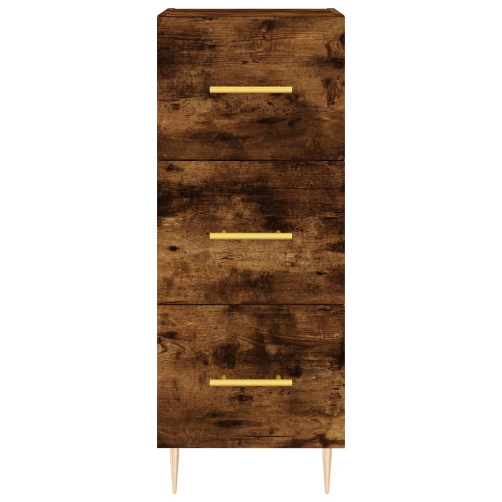 Füstös tölgy színű szerelt fa magasszekrény 34,5x34x180 cm 6