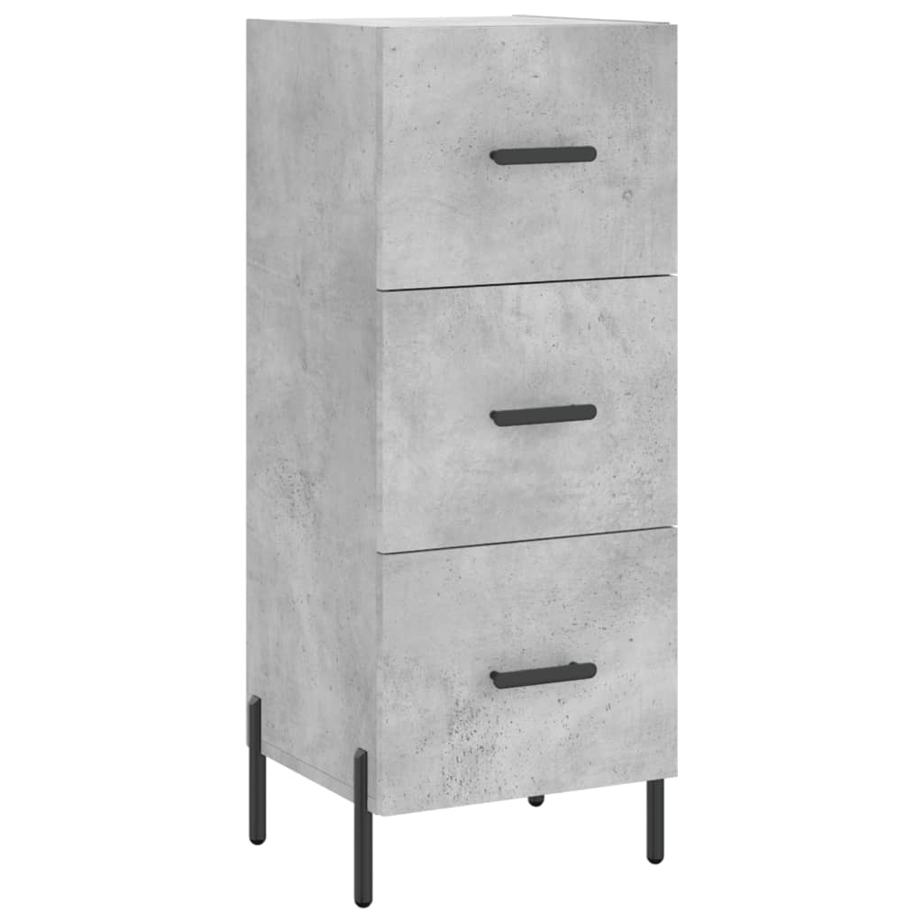 Betonszürke szerelt fa magasszekrény 34,5x34x180 cm 5