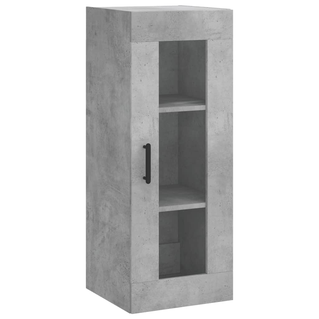 Betonszürke szerelt fa magasszekrény 34,5x34x180 cm 7