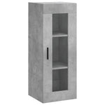Betonszürke szerelt fa magasszekrény 34,5x34x180 cm 7