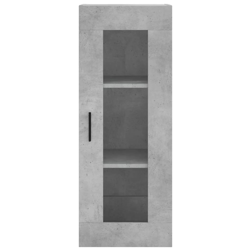 Betonszürke szerelt fa magasszekrény 34,5x34x180 cm 8