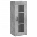 Betonszürke szerelt fa magasszekrény 34,5x34x180 cm 5