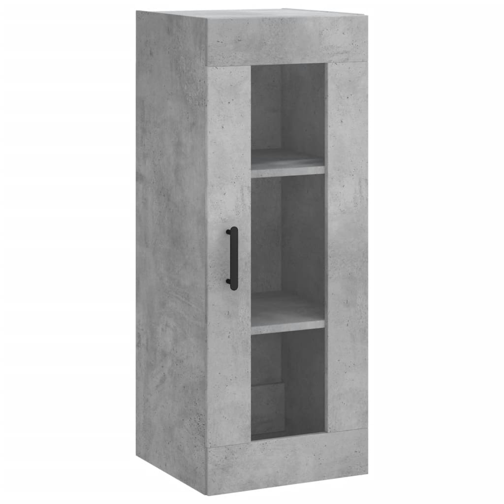 Betonszürke szerelt fa magasszekrény 34,5x34x180 cm 5