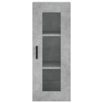 Betonszürke szerelt fa magasszekrény 34,5x34x180 cm 6