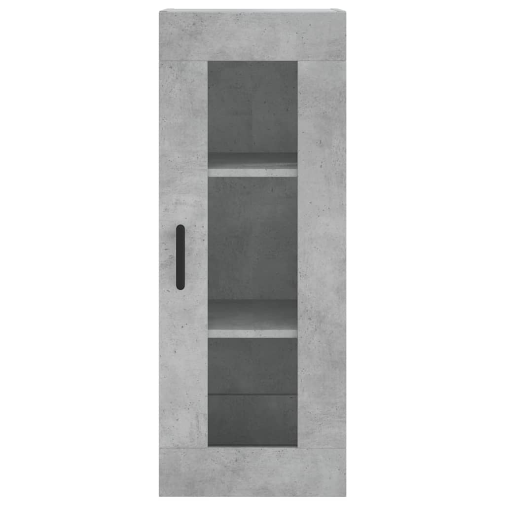 Betonszürke szerelt fa magasszekrény 34,5x34x180 cm 6