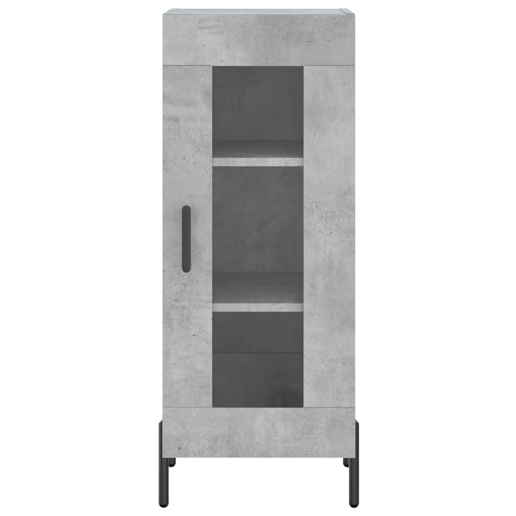 Betonszürke szerelt fa magasszekrény 34,5x34x180 cm 8
