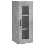 Betonszürke szerelt fa magasszekrény 34,5x34x180 cm 5