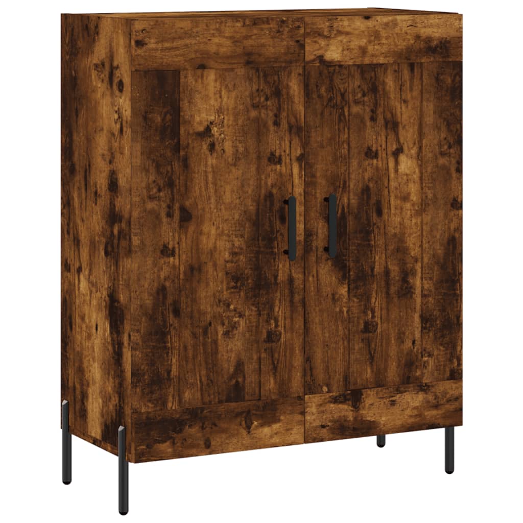 Füstös tölgy színű szerelt fa magasszekrény 69,5 x 34 x 180 cm 6