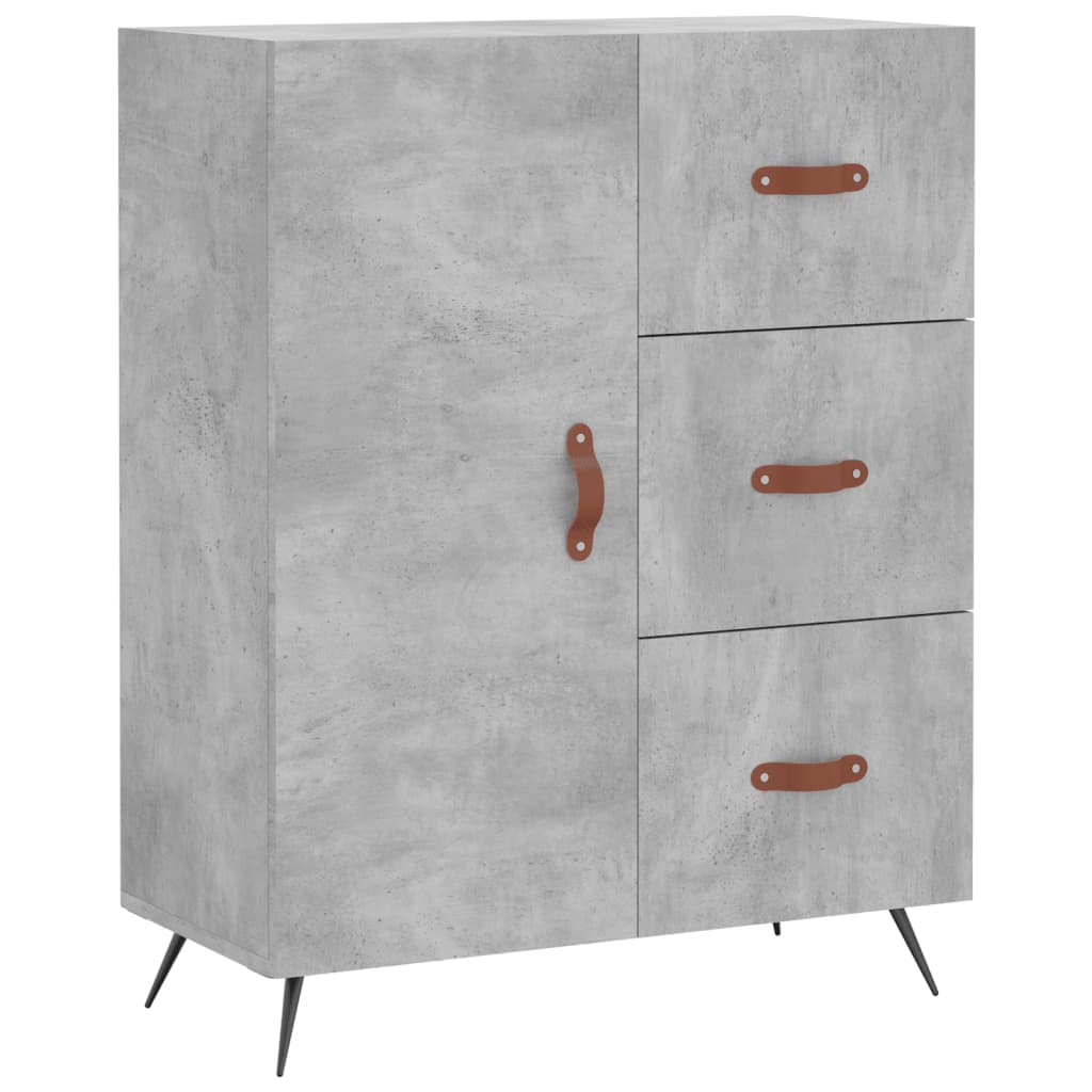 Betonszürke szerelt fa magasszekrény 69,5 x 34 x 180 cm 7