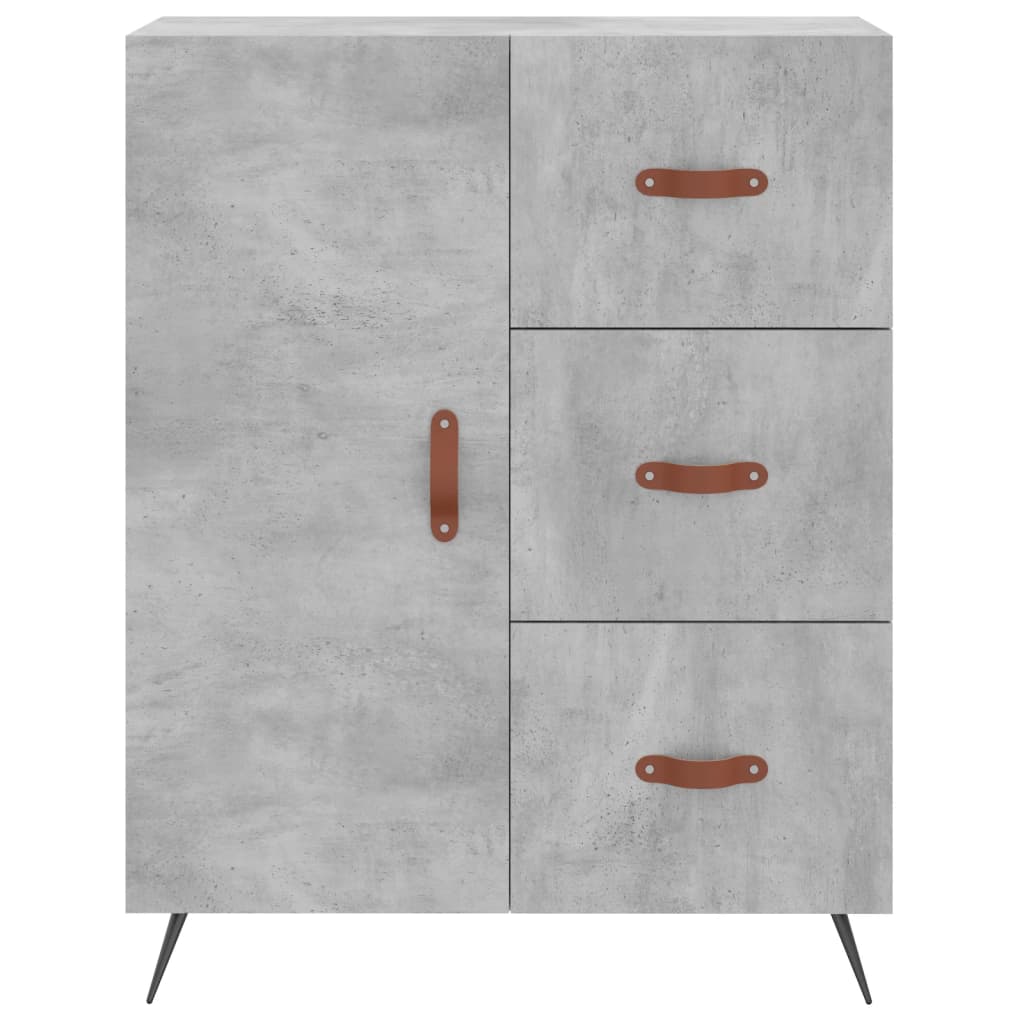 Betonszürke szerelt fa magasszekrény 69,5 x 34 x 180 cm 8