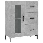 Betonszürke szerelt fa magasszekrény 69,5 x 34 x 180 cm 7