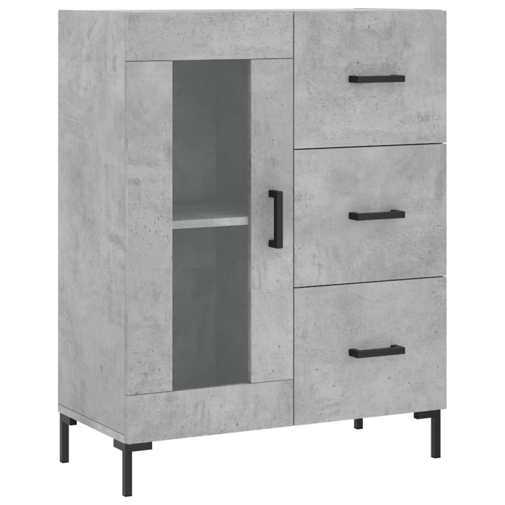 Betonszürke szerelt fa magasszekrény 69,5 x 34 x 180 cm 7