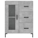 Betonszürke szerelt fa magasszekrény 69,5 x 34 x 180 cm 8
