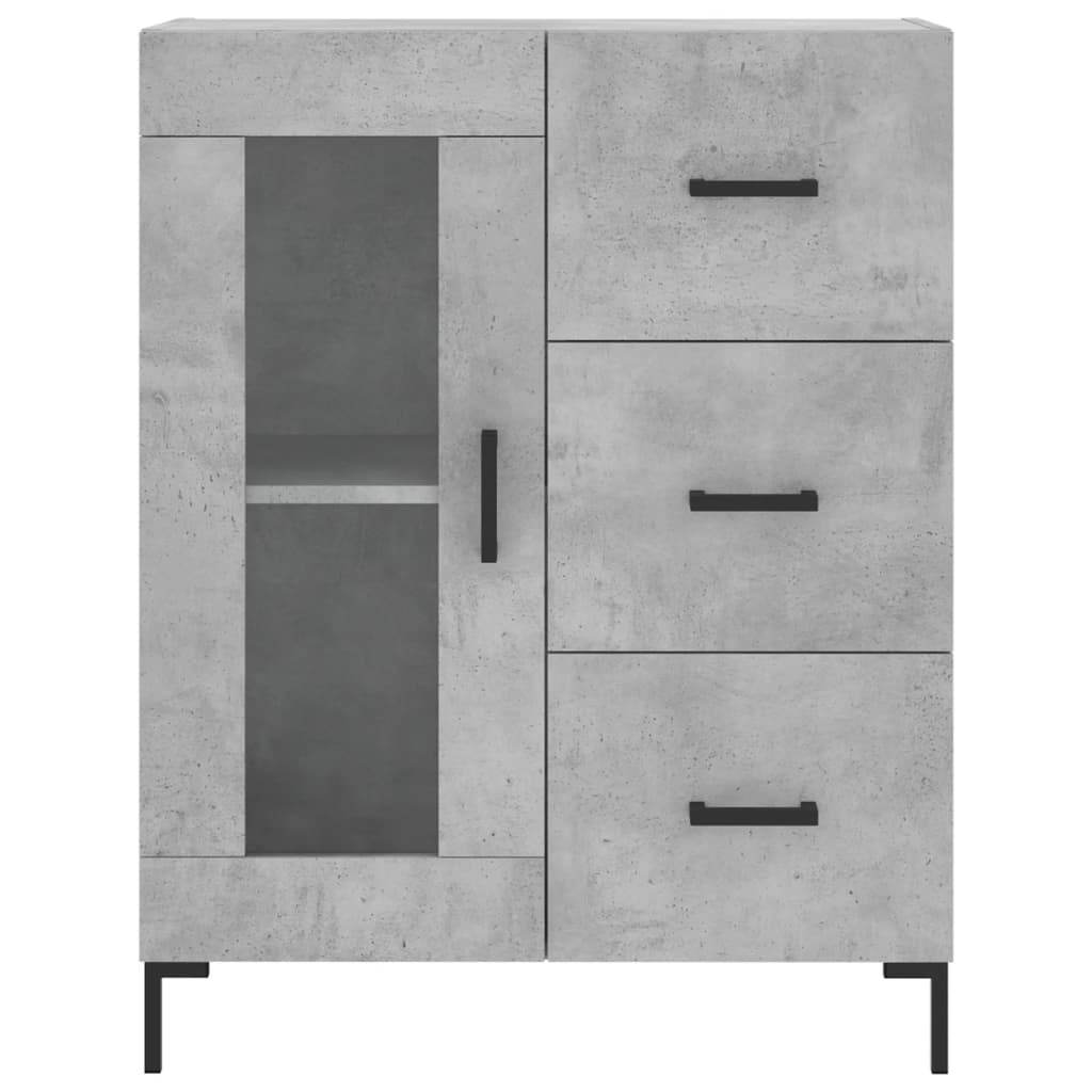 Betonszürke szerelt fa magasszekrény 69,5 x 34 x 180 cm 8