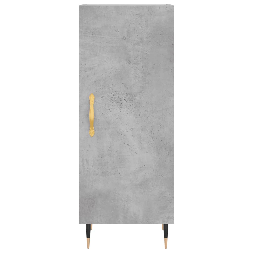 Betonszürke szerelt fa magasszekrény 34,5x34x180 cm 5