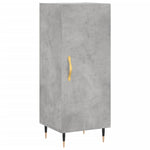 Betonszürke szerelt fa magasszekrény 34,5x34x180 cm 6